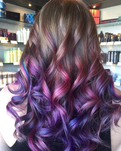 red hair and purple highlights|purple highlights in blonde hair.